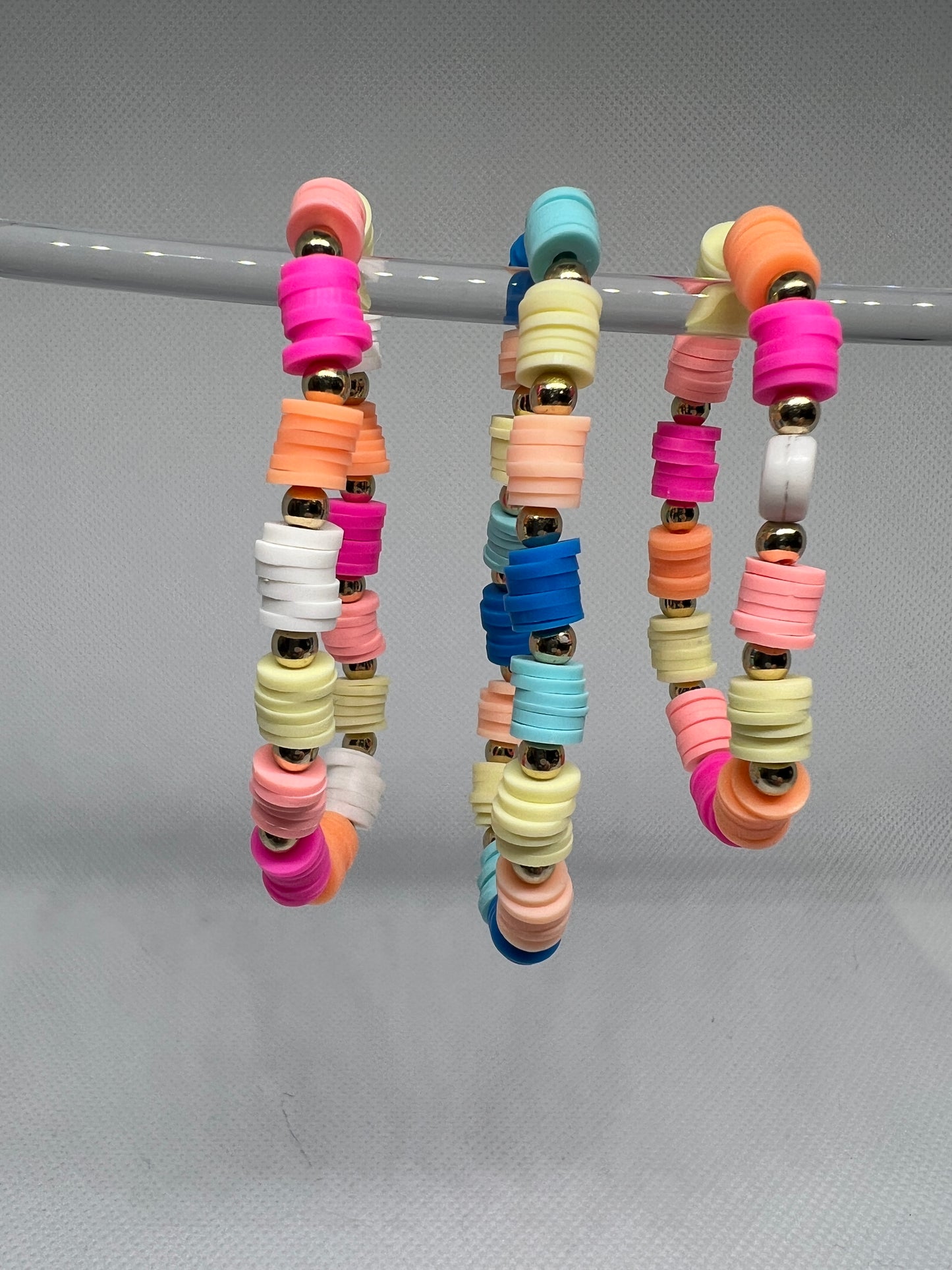 Kralen plat armband summer