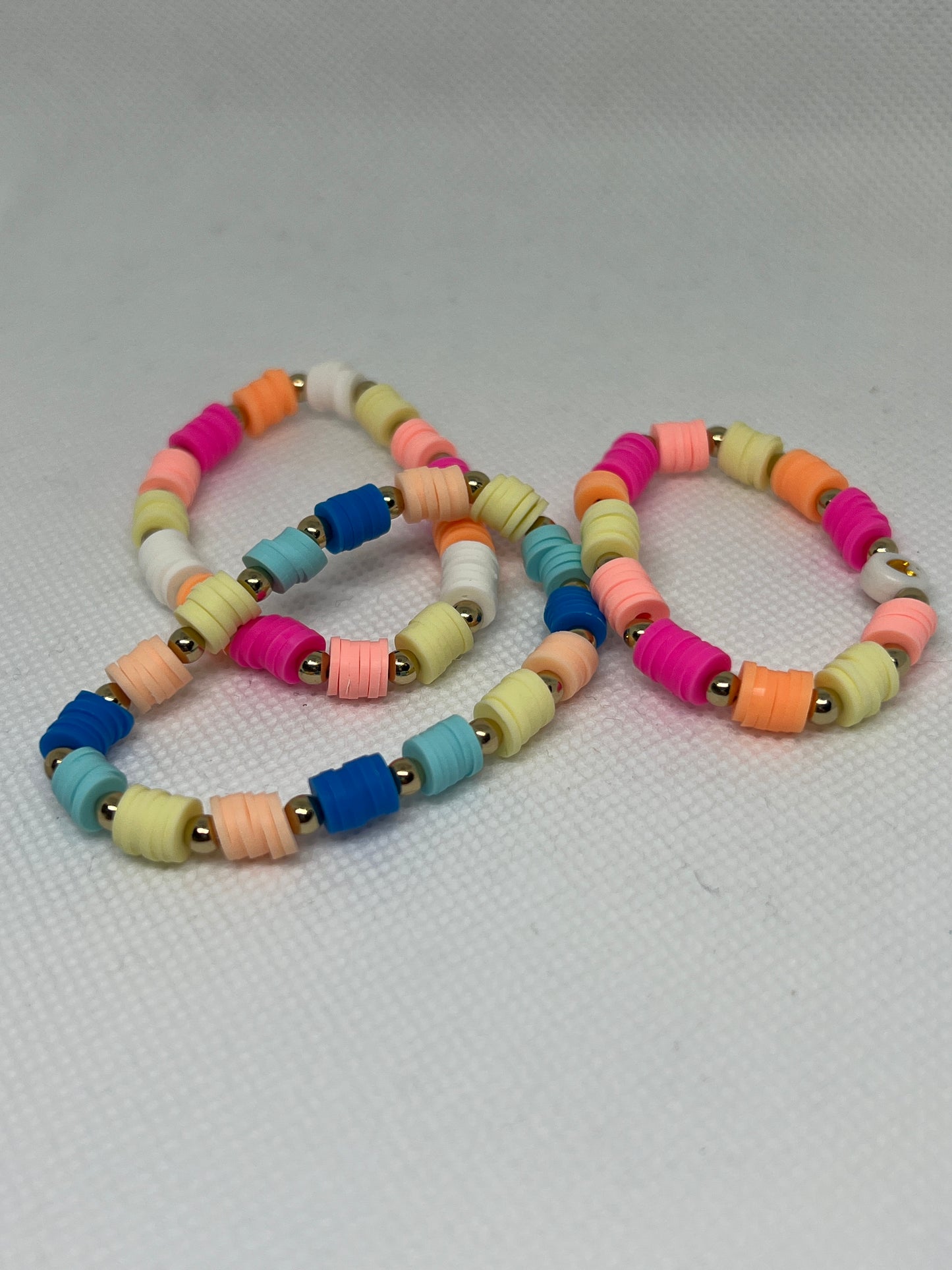 Kralen plat armband summer