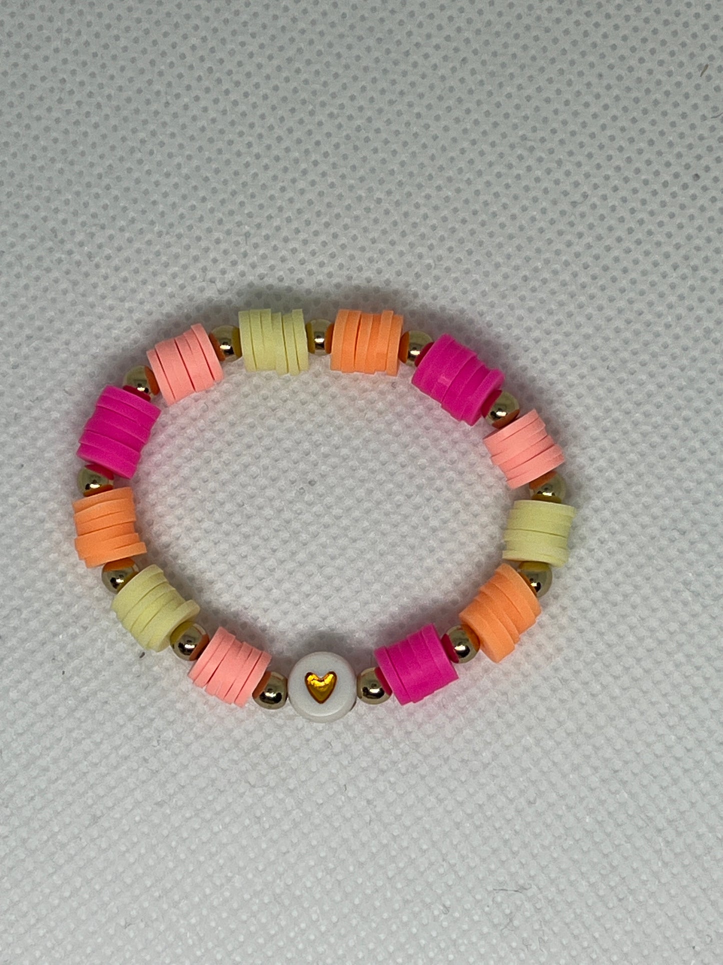 Kralen plat armband summer