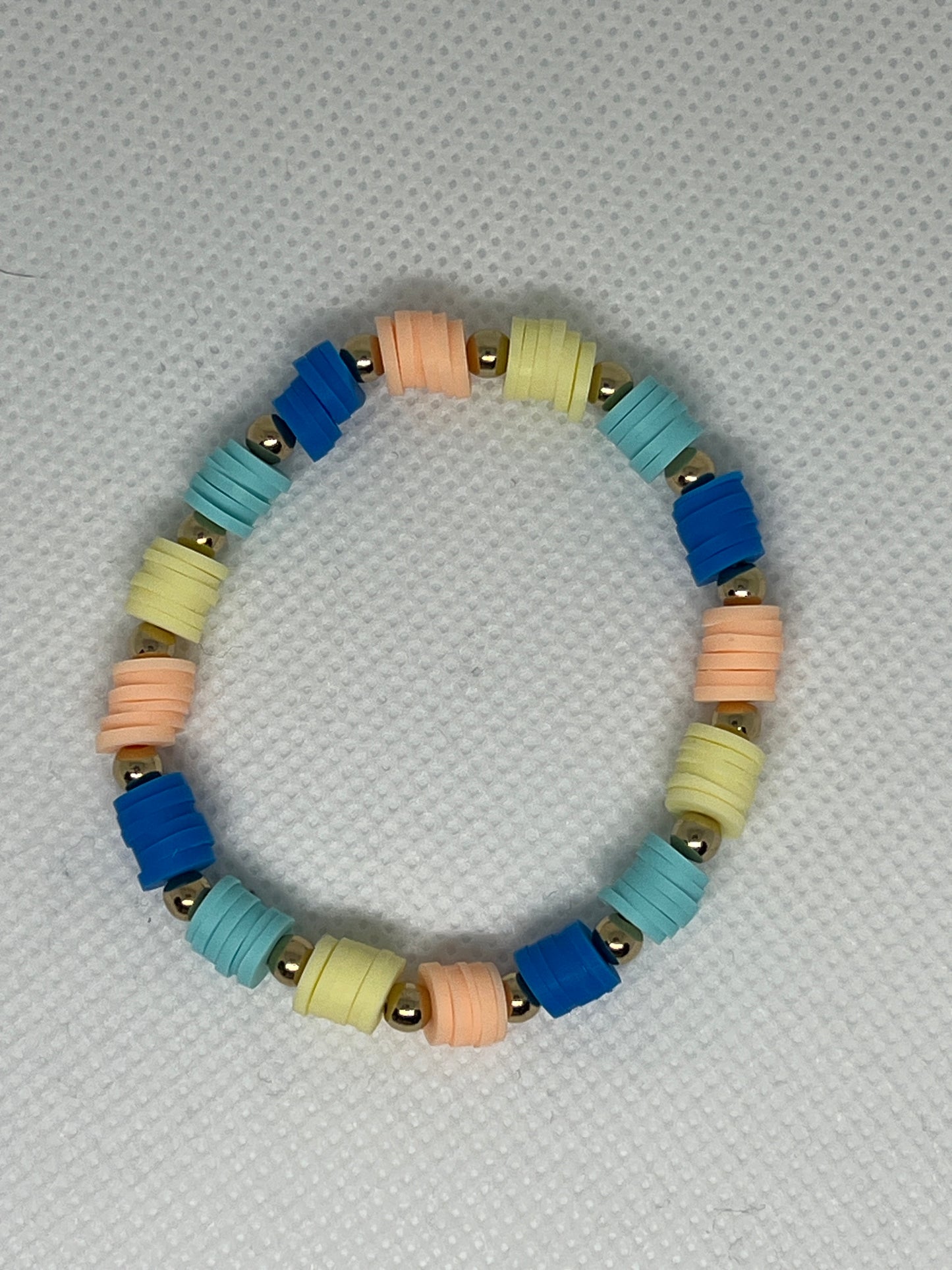 Kralen plat armband summer